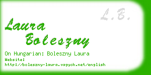 laura boleszny business card